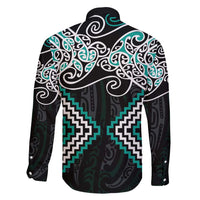 Turquoise Aotearoa Tukutuku Manawa Tapu Family Matching Mermaid Dress and Hawaiian Shirt Ta Moko Toi Maori LT9 - Polynesian Pride