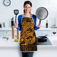 Gold Couple Dolphins Maori Polynesian Style Apron - Polynesian Pride