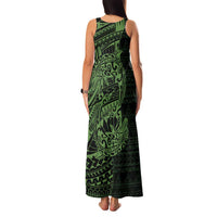 Green Couple Dolphins Maori Polynesian Style Family Matching Tank Maxi Dress and Hawaiian Shirt LT9 - Polynesian Pride