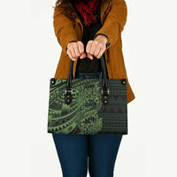 Green Couple Dolphins Maori Polynesian Style Leather Bag - Polynesian Pride