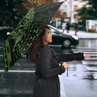 Green Couple Dolphins Maori Polynesian Style Umbrella - Polynesian Pride