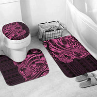 Pink Couple Dolphins Maori Polynesian Style Bathroom Set LT9 Mat Set Only (3 pcs) One Size Pink - Polynesian Pride