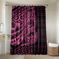 Pink Couple Dolphins Maori Polynesian Style Bathroom Set LT9 Shower Curtain Only Pink - Polynesian Pride