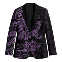 Purple Couple Dolphins Maori Polynesian Style Blazer LT9 Unisex Purple - Polynesian Pride