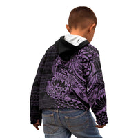 Purple Couple Dolphins Maori Polynesian Style Kid Hoodie LT9 - Polynesian Pride