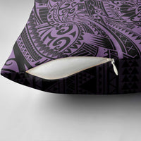 Purple Couple Dolphins Maori Polynesian Style Pillow Cover - Polynesian Pride