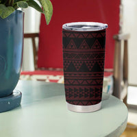 Red Couple Dolphins Maori Polynesian Style Tumbler Cup