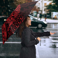 Red Couple Dolphins Maori Polynesian Style Umbrella LT9 - Polynesian Pride