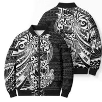 White Couple Dolphins Maori Polynesian Style Bomber Puffer Jacket LT9 - Polynesian Pride