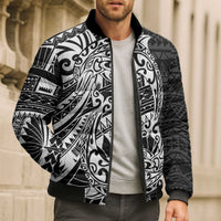 White Couple Dolphins Maori Polynesian Style Bomber Puffer Jacket LT9 - Polynesian Pride