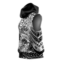 White Couple Dolphins Maori Polynesian Style Sleeveless Hoodie LT9 - Polynesian Pride