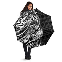 White Couple Dolphins Maori Polynesian Style Umbrella LT9 - Polynesian Pride