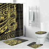 Yellow Couple Dolphins Maori Polynesian Style Bathroom Set LT9 Bathroom Set (4 pcs) Yellow - Polynesian Pride