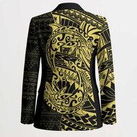 Yellow Couple Dolphins Maori Polynesian Style Blazer LT9 - Polynesian Pride