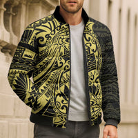 Yellow Couple Dolphins Maori Polynesian Style Bomber Puffer Jacket LT9 - Polynesian Pride