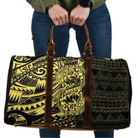 Yellow Couple Dolphins Maori Polynesian Style Travel Bag - Polynesian Pride