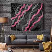 Guam Bougainvillea Lei Tapestry Chamorro Tribal Pattern LT9 Black - Polynesian Pride