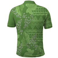 Hawaii Molokai Island Kukui Nut Flowers Polo Shirt Tribal Kakau Pattern LT9 - Polynesian Pride