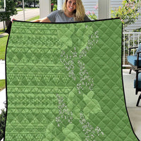 Hawaii Molokai Island Kukui Nut Flowers Quilt Tribal Kakau Pattern