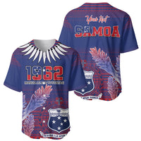 Custom Samoa 1962 Independence Day Custom Baseball Jersey Manuia le Aso Tuto'atasi Ula Nifo Blue Art LT9 - Polynesian Pride