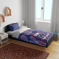 Custom Samoa 1962 Independence Day Custom Bedding Set Manuia le Aso Tuto'atasi Ula Nifo Blue Art LT9 - Polynesian Pride