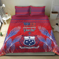 Custom Samoa 1962 Independence Day Custom Bedding Set Manuia le Aso Tuto'atasi Ula Nifo Red Art LT9 - Polynesian Pride