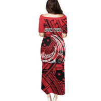 Custom Samoa Manuia le 62 Tausaga O le Tutoatasi Family Matching Puletasi and Hawaiian Shirt Samoan Tatau Red Art LT9 - Polynesian Pride