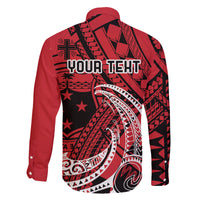 Custom Samoa Manuia le 62 Tausaga O le Tutoatasi Family Matching Tank Maxi Dress and Hawaiian Shirt Samoan Tatau Red Art LT9 - Polynesian Pride