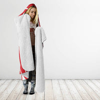 Custom Samoa Manuia le 62 Tausaga O le Tuto’atasi Hooded Blanket Samoan Tatau Red Art