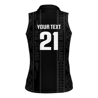 Custom New Zealand Football White Fern Supporter Women Sleeveless Polo Shirt LT9 - Polynesian Pride