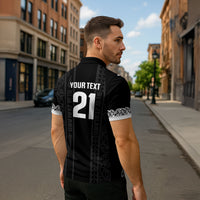 Custom New Zealand Football White Fern Supporter Zipper Polo Shirt LT9 - Polynesian Pride