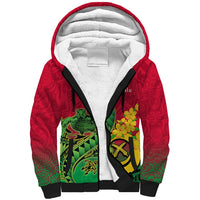 Vanuatu Islands Sherpa Hoodie Polynesian Tattoo and Sea Turtle LT9 Unisex Green - Polynesian Pride