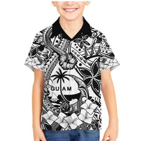 Guam Hafa Adai Guasali Flowers Family Matching Mermaid Dress and Hawaiian Shirt