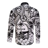 Guam Hafa Adai Guasali Flowers Long Sleeve Button Shirt