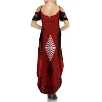 Tonga Rugby Summer Maxi Dress Go Champions World Cup 2023 Ngatu Unique LT9 - Polynesian Pride