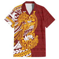 Couple Dolphins Maori Motif Family Matching Summer Maxi Dress and Hawaiian Shirt - Polynesian Pride