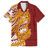 Couple Dolphins Maori Motif Hawaiian Shirt - Polynesian Pride