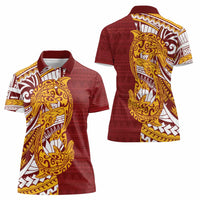 Couple Dolphins Maori Motif Women Polo Shirt - Polynesian Pride