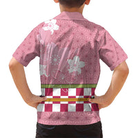 Japanese Asanoha Pattern Family Matching Short Sleeve Bodycon Dress and Hawaiian Shirt Charm Against Evil Spirits - Polynesian Pride