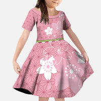 Japanese Asanoha Pattern Family Matching Tank Maxi Dress and Hawaiian Shirt Charm Against Evil Spirits - Polynesian Pride