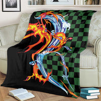 Japanese Asanoha Pattern Blanket Sun Flame Slayer Dragon Hinokami Kagura Spirit LT9 - Polynesian Pride