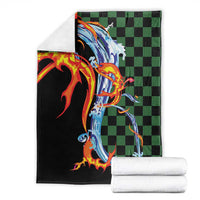 Japanese Asanoha Pattern Blanket Sun Flame Slayer Dragon Hinokami Kagura Spirit LT9 - Polynesian Pride
