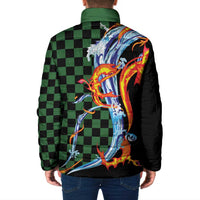 Japanese Asanoha Pattern Padded Jacket Sun Flame Slayer Dragon Hinokami Kagura Spirit - Polynesian Pride