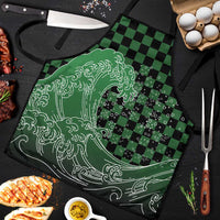 Japanese Asanoha Pattern Apron Water Breathing Slayer Dragon LT9 Green - Polynesian Pride
