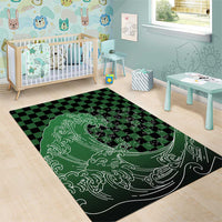 Japanese Asanoha Pattern Area Rug Water Breathing Slayer Dragon - Polynesian Pride