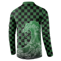 Japanese Asanoha Pattern Button Sweatshirt Water Breathing Slayer Dragon - Polynesian Pride