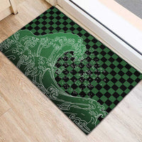 Japanese Asanoha Pattern Rubber Doormat Water Breathing Slayer Dragon - Polynesian Pride