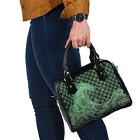Japanese Asanoha Pattern Shoulder Handbag Water Breathing Slayer Dragon - Polynesian Pride