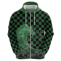 Japanese Asanoha Pattern Zip Hoodie Water Breathing Slayer Dragon LT9 - Polynesian Pride