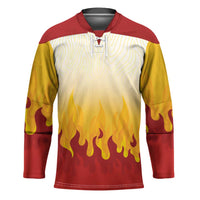 Japanese Kaen Pattern Hockey Jersey Flame Pillar Blazing Lion Heart - Polynesian Pride